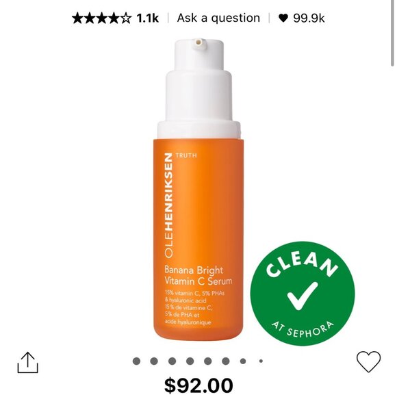 Full Size BNIB OLEHENRIKSEN Banana Bright 15% Vitamin C Dark Spot Serum - Picture 2 of 3